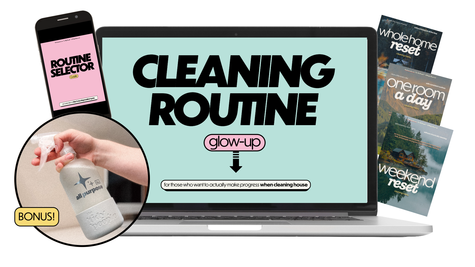 Cleaning Routine Glow-Up Course & Refillable All Purpose Spray